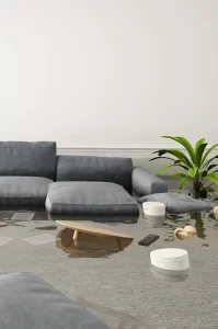 sofa floating in water